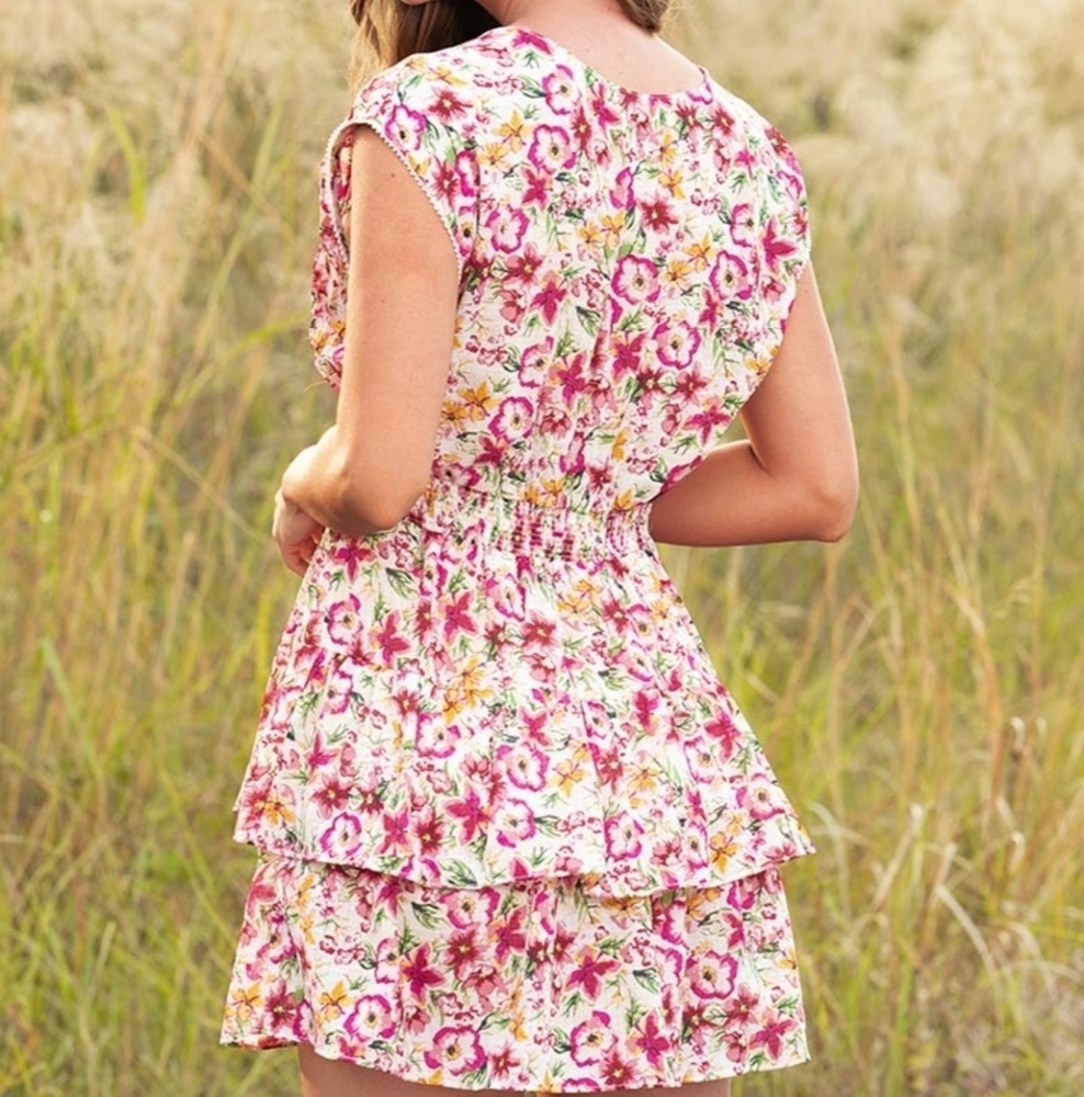 Cupshe Cierra Sleeveless Floral Short Dress Size S - Picture 3 of 8